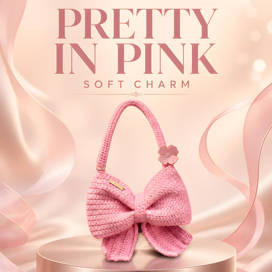 BLUSH GLEAM BOW BAG