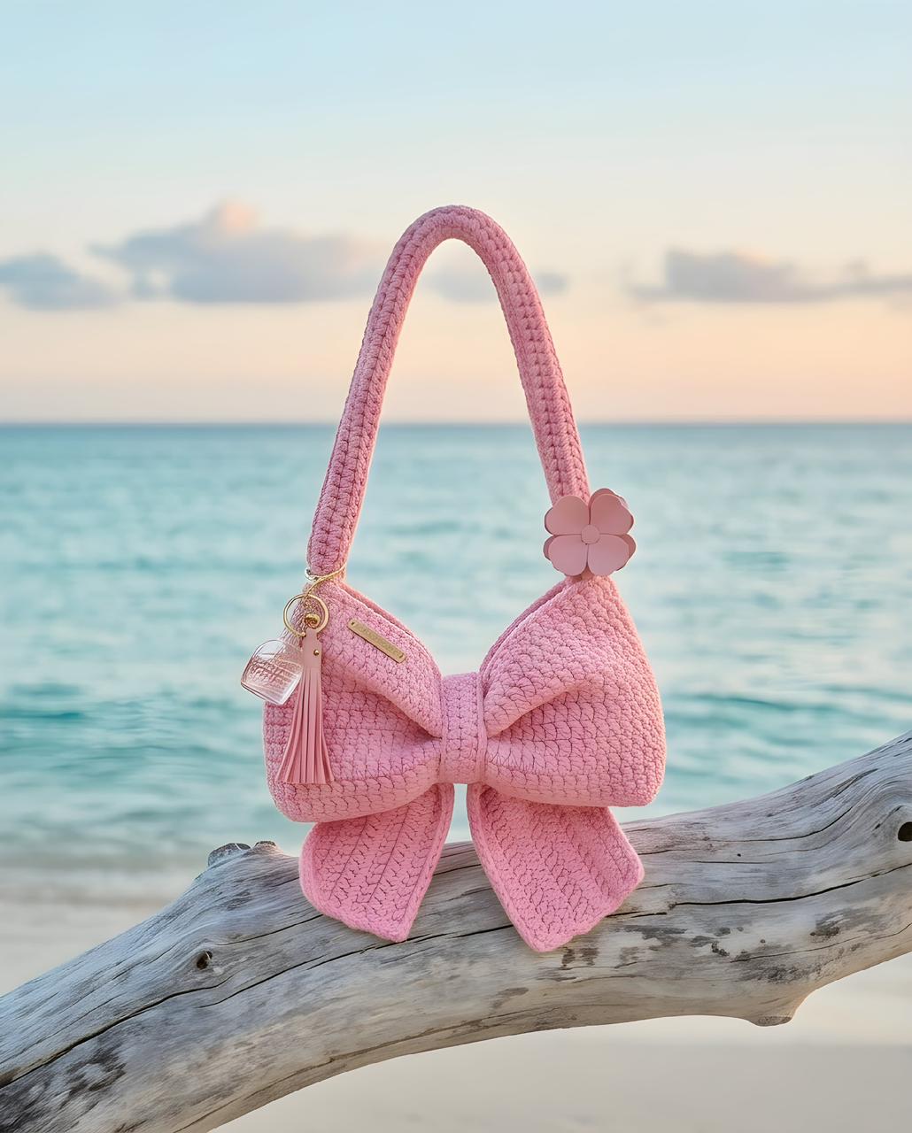 BLUSH GLEAM BOW BAG