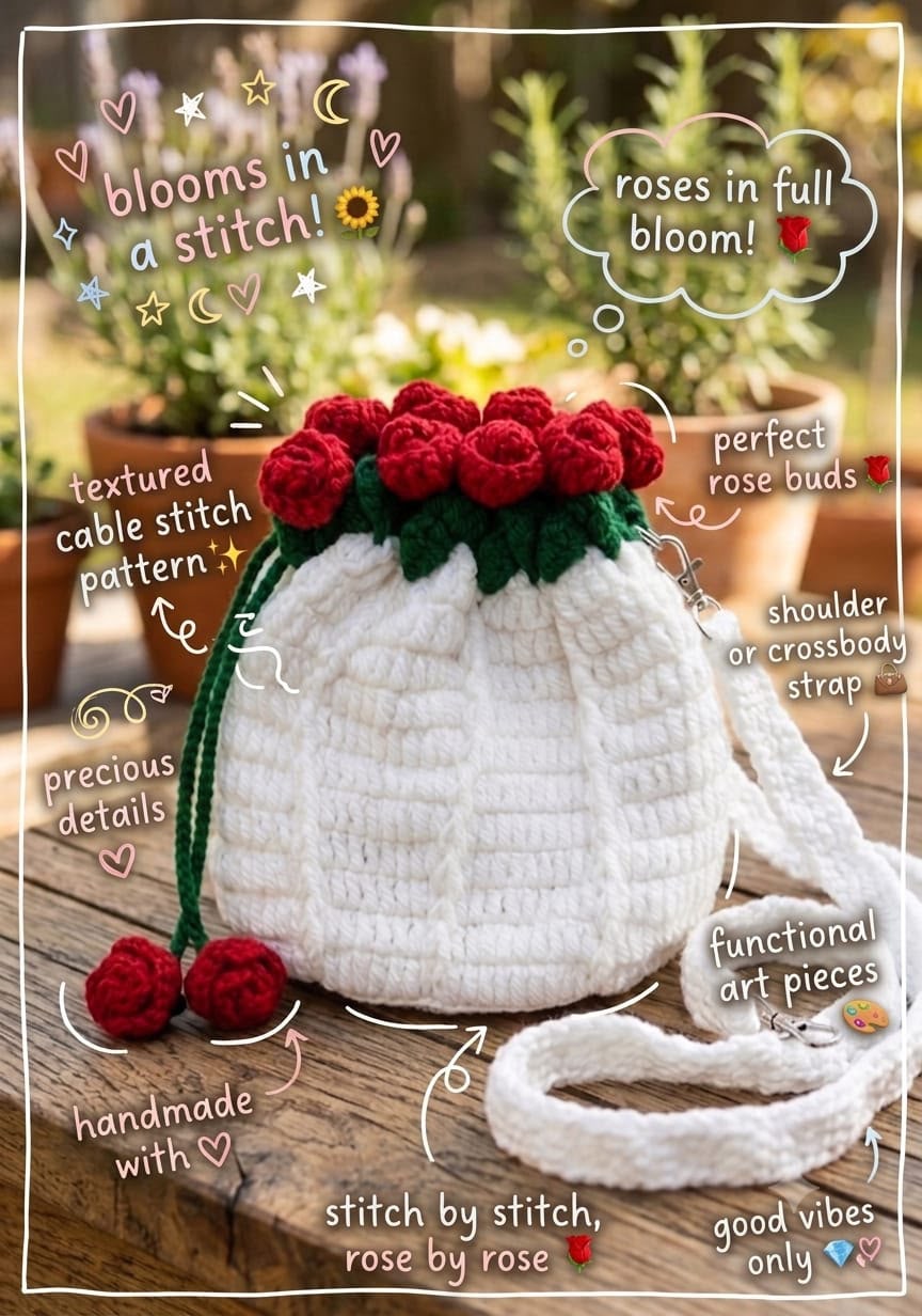 Rosette Bouquet Bag/Pouch
