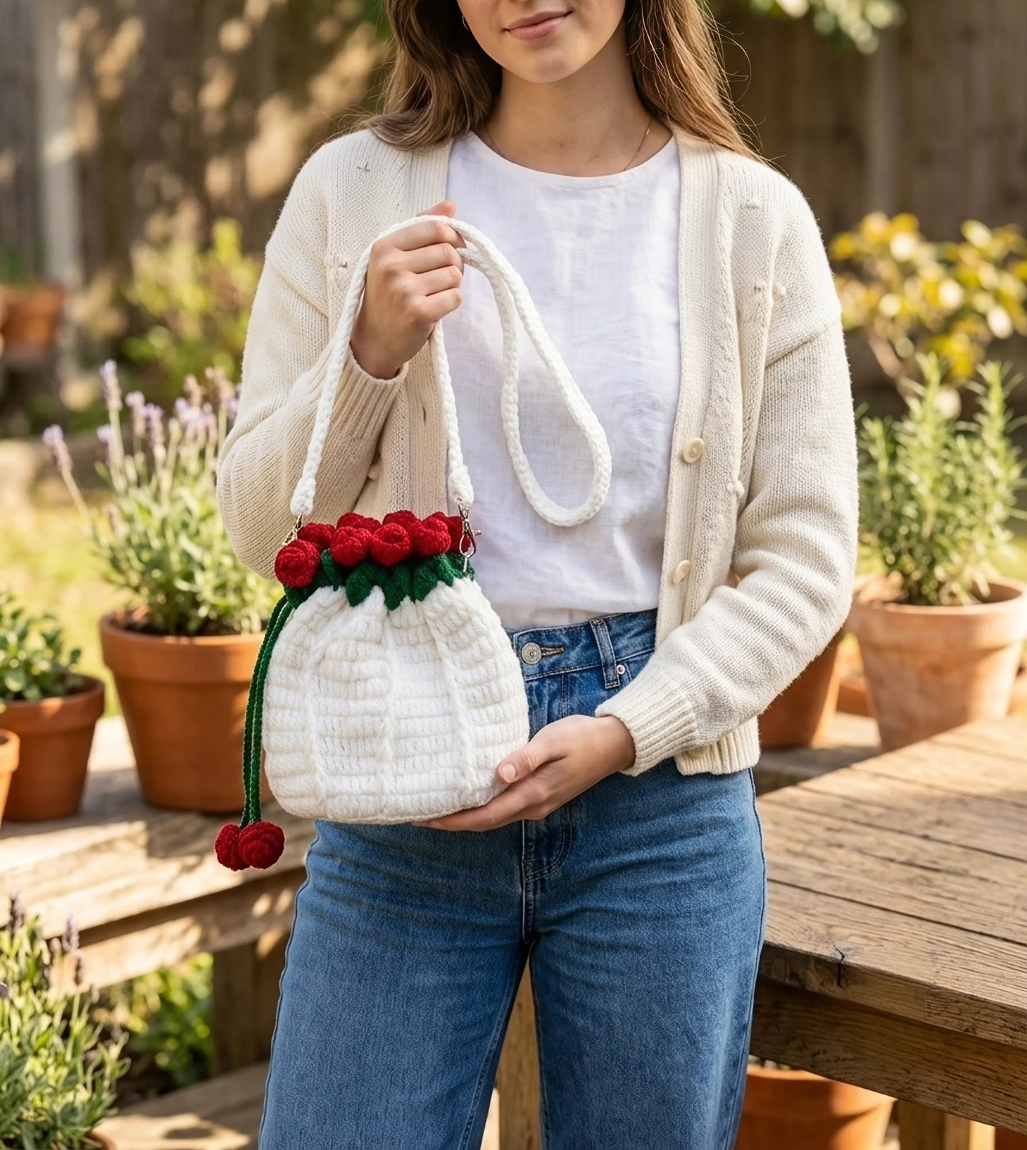 Rosette Bouquet Bag/Pouch