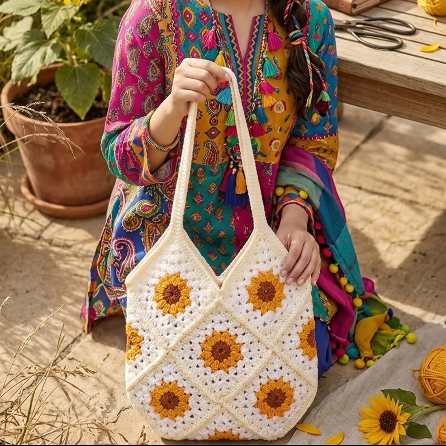 SUNLIT GRANNY TOTE