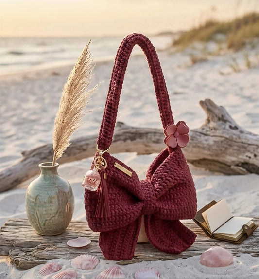 Maroon Bow Bag