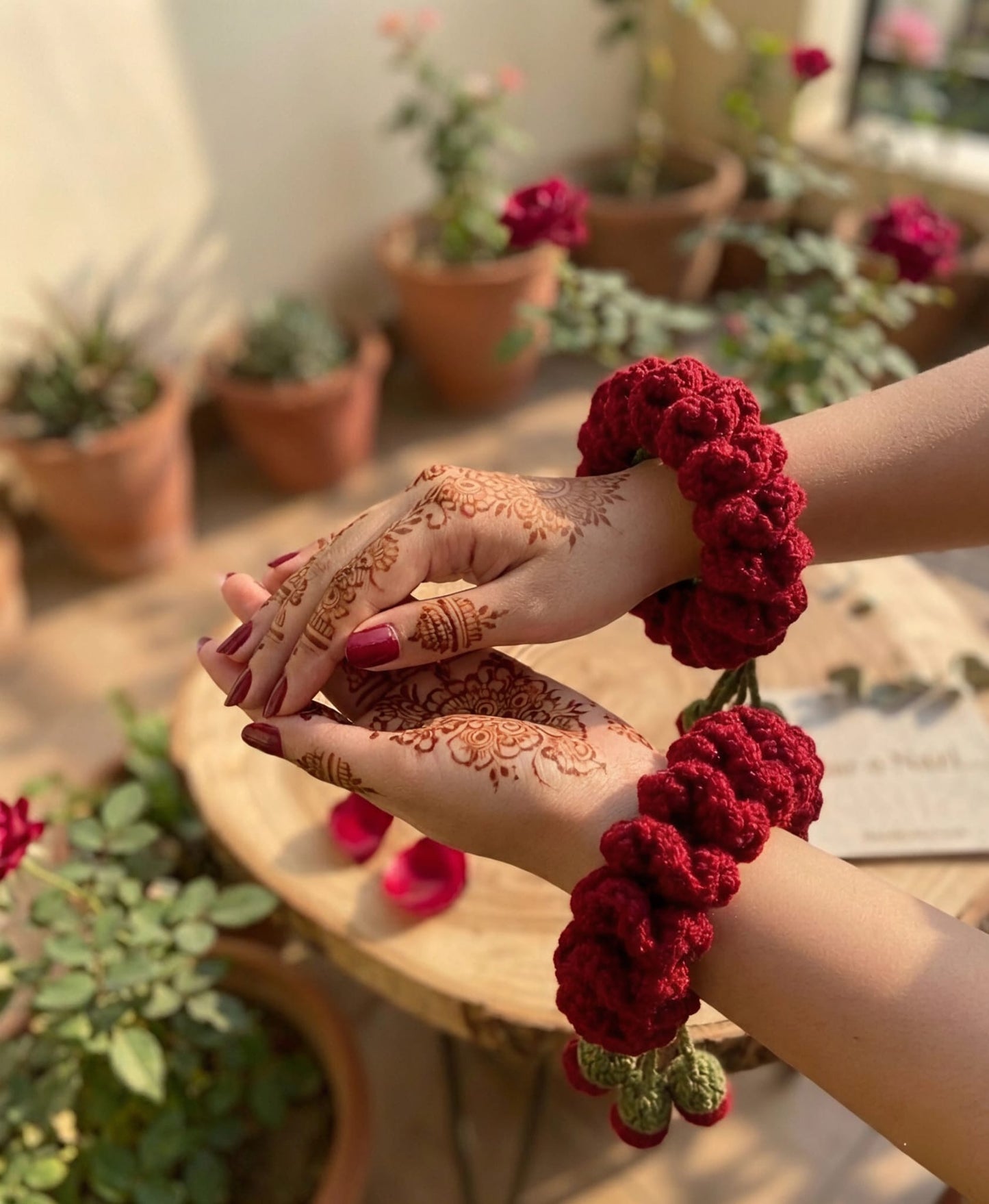 The Scarlet Vine Crochet Gajra