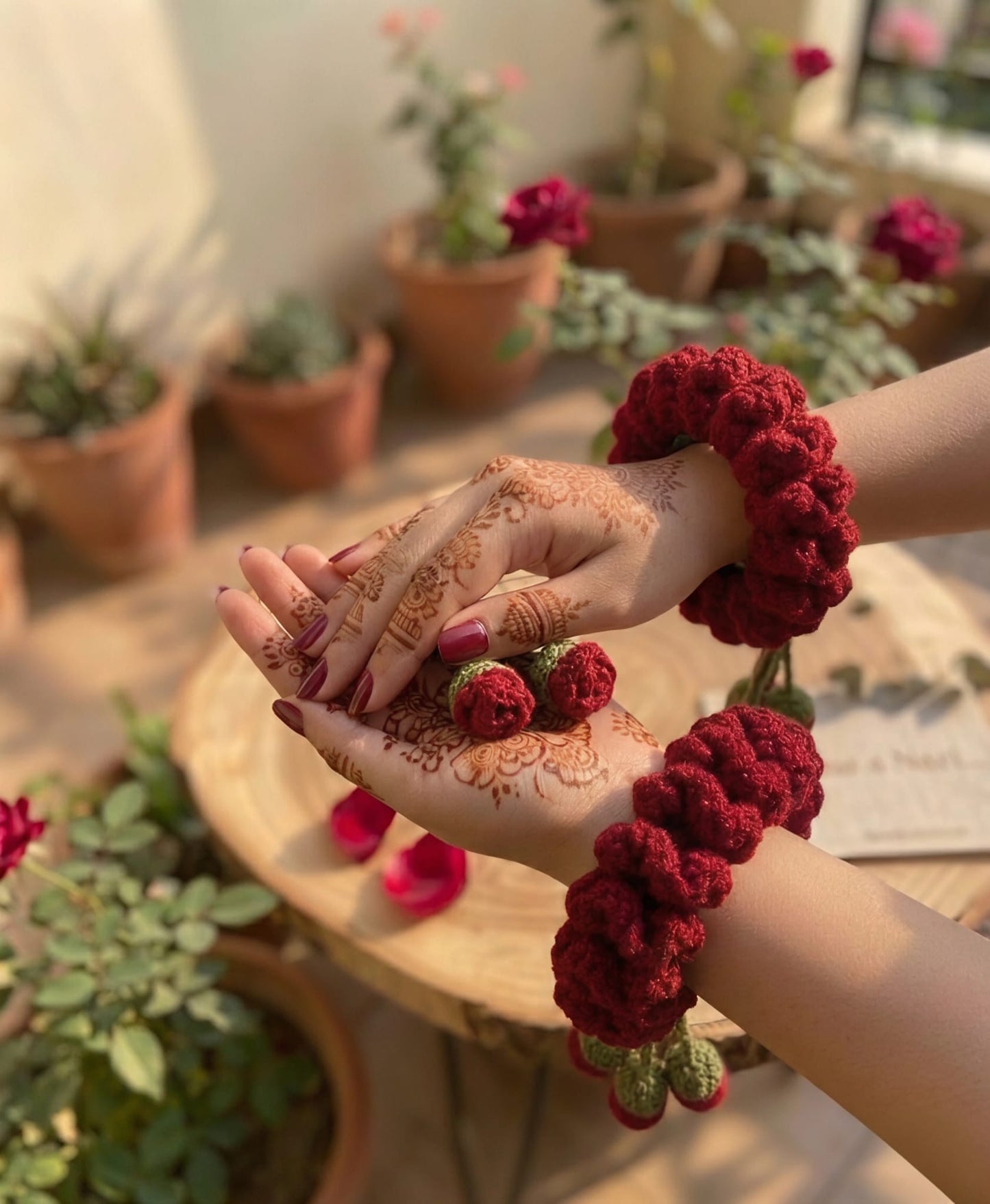 The Scarlet Vine Crochet Gajra