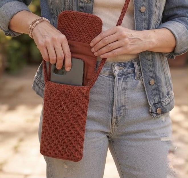 Handmade Crochet Phone Sling