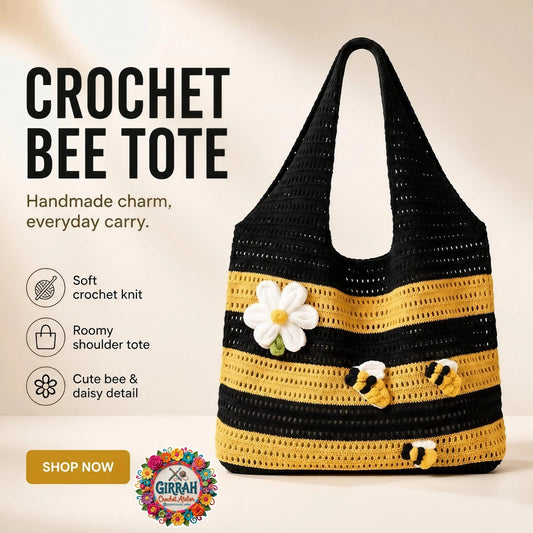 BumbleBee Crochet Tote Bag