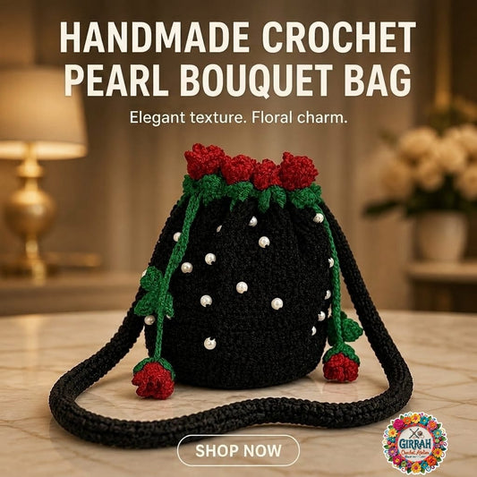 Crochet Pearl Bouquet Bag