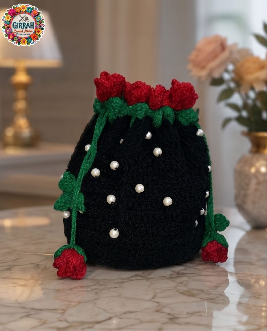 Crochet Pearl Bouquet Bag