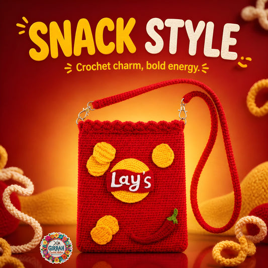 Snack Style Crochet Sling Crossbody Pouch