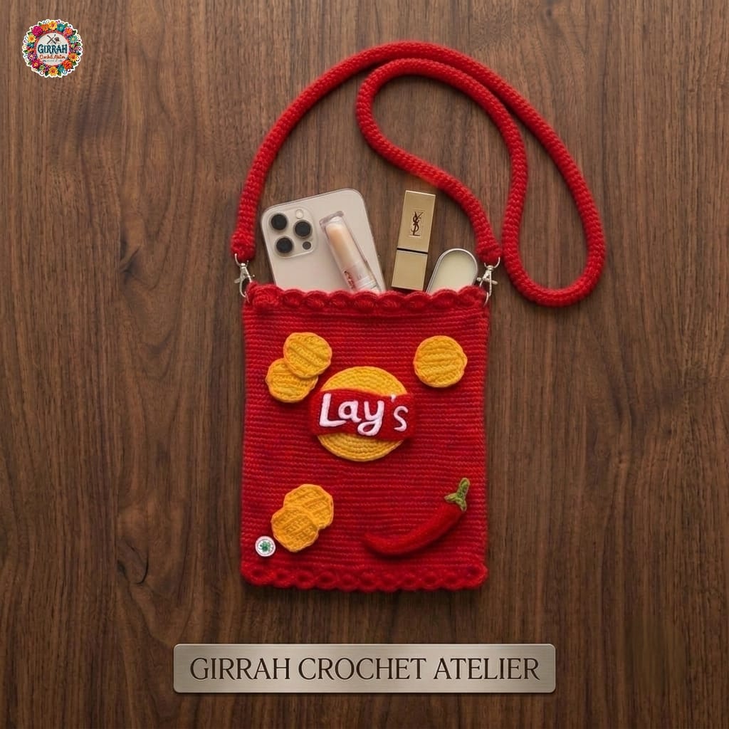Snack Style Crochet Sling Crossbody Pouch