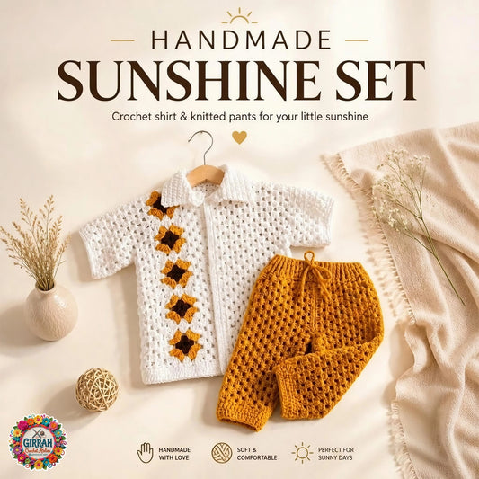 Royal Bloom Baby Boy Crochet Outfit