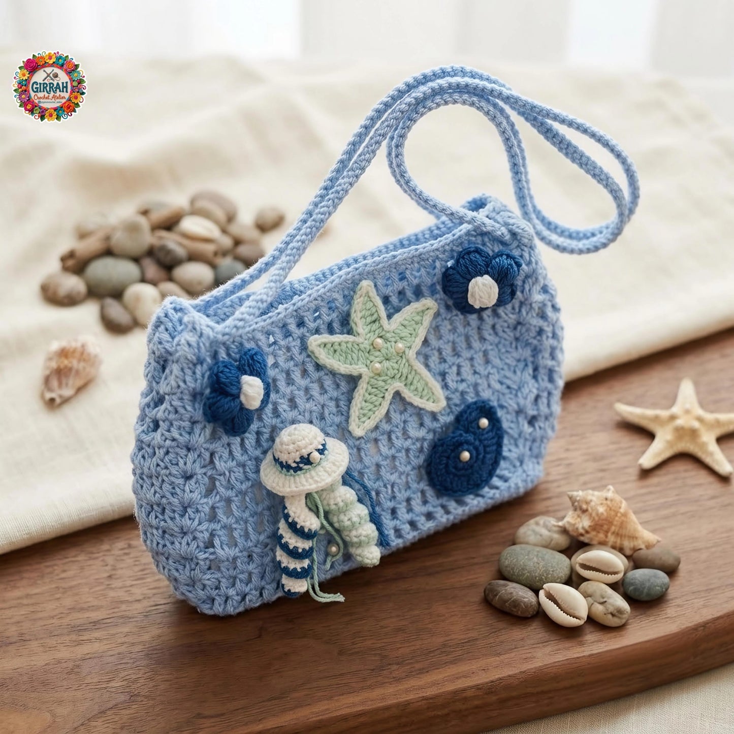Ocean Breeze Crochet Beach Bag