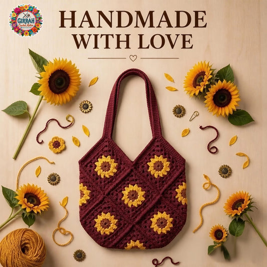Sunny Maroon Granny Tote Bag