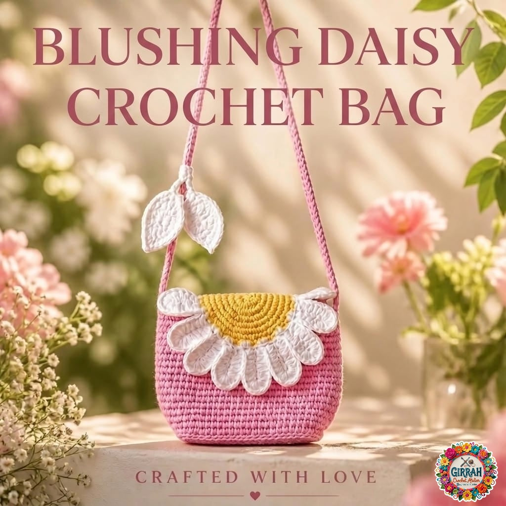 Blushing Daisy Crochet Bag