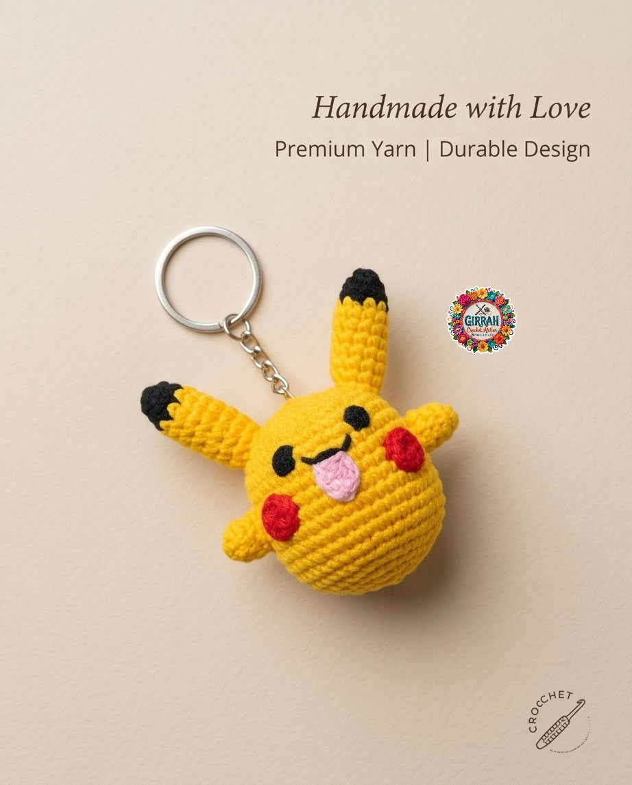 Pokemon Pikachu Crochet Keychain