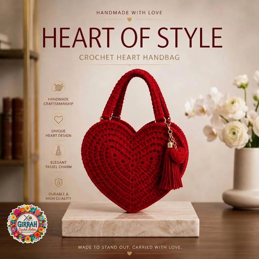 SweetHeart Crochet Heart Handbag
