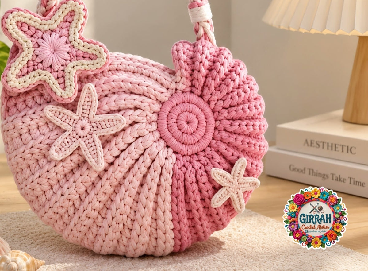 Mermaid Conch Seashell Crochet Bag🧜