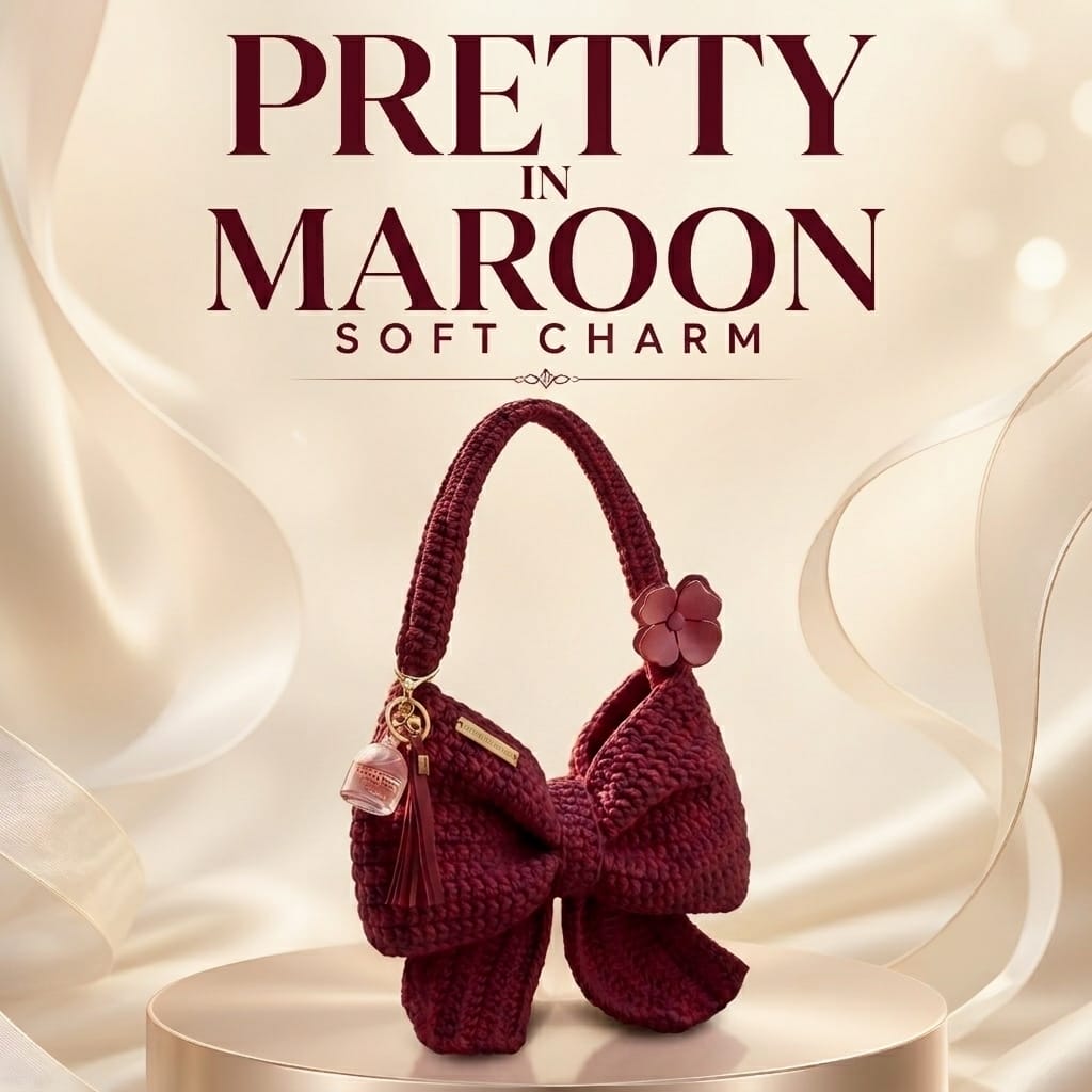 Maroon Bow Bag