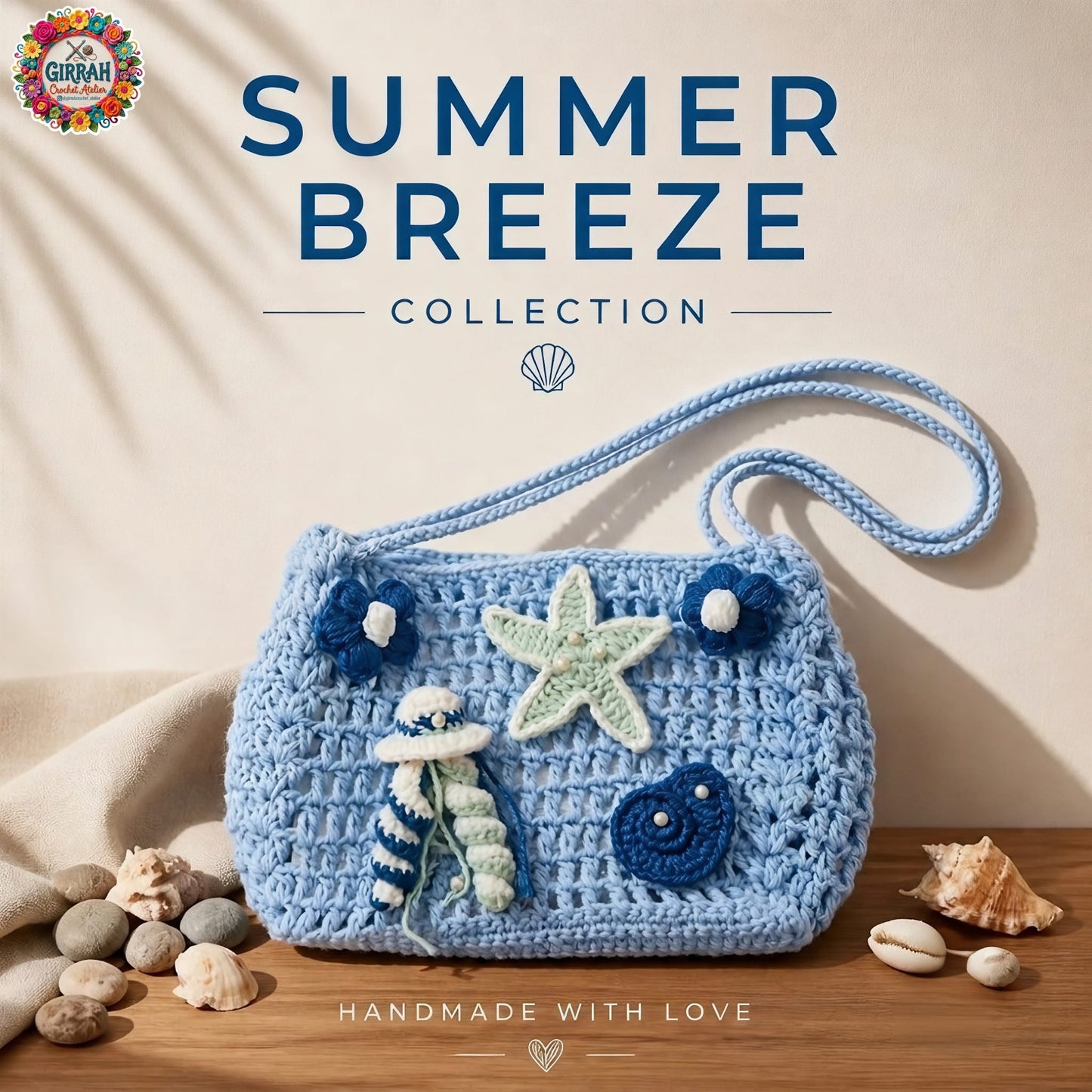 Ocean Breeze Crochet Beach Bag