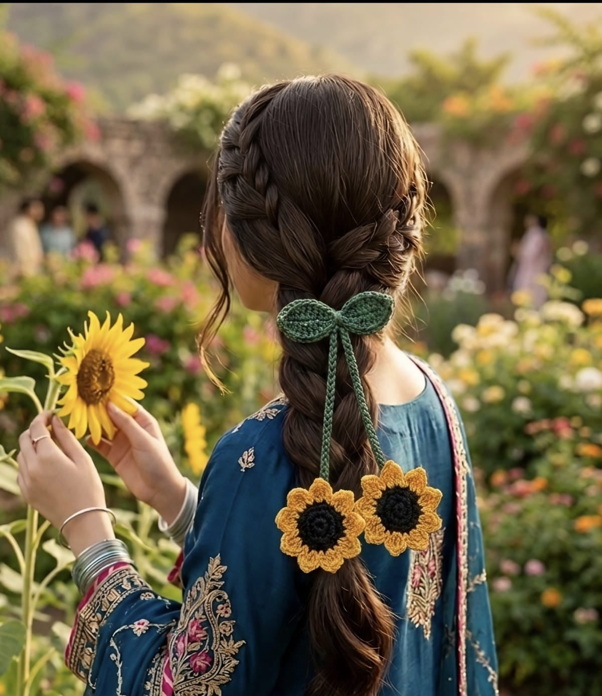 Sunflower Hair Tie
